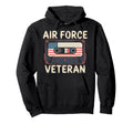 Air Force Veteran Us American Flag Hoodie - Casual Everyday Wear Unisex - T-Shirt, Sweatshirt, Hoodie