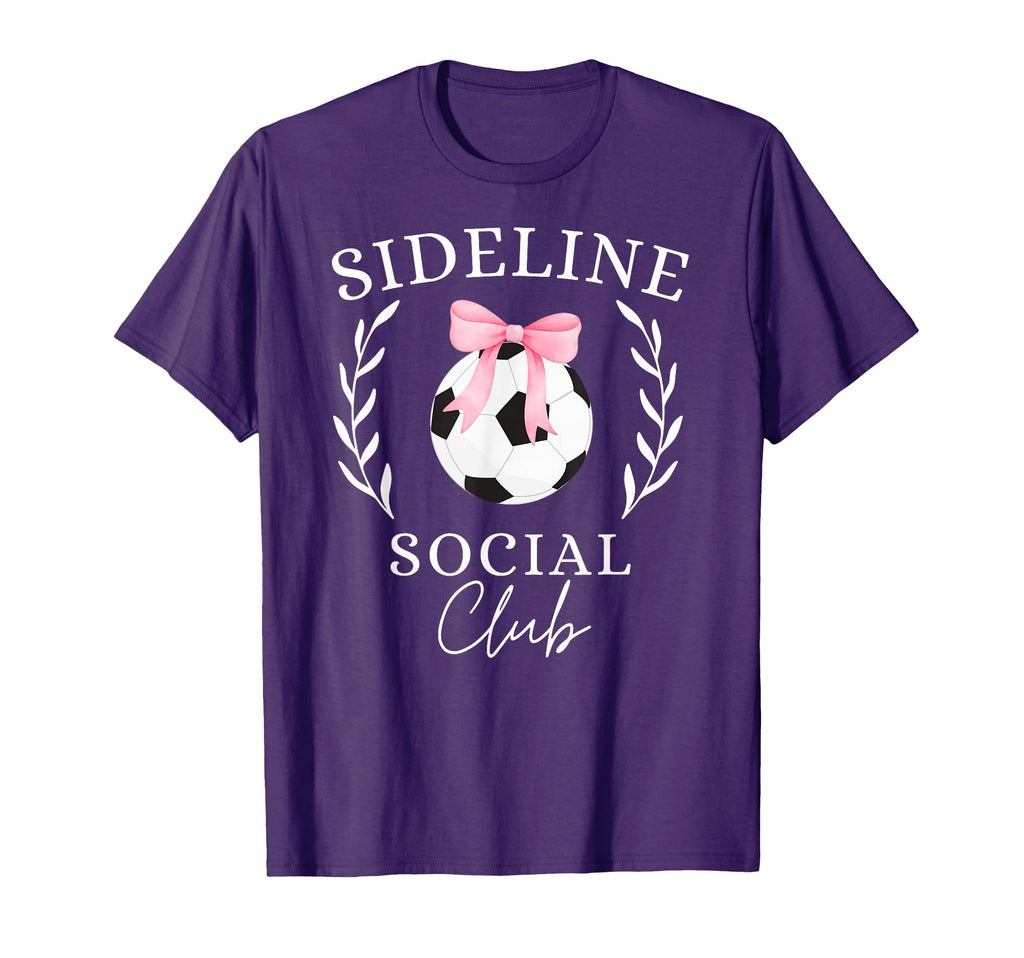 Sideline Social Club Coquette Soccer T-Shirt - Unique Graphic for Adults - T-Shirt, Sweatshirt, Hoodie