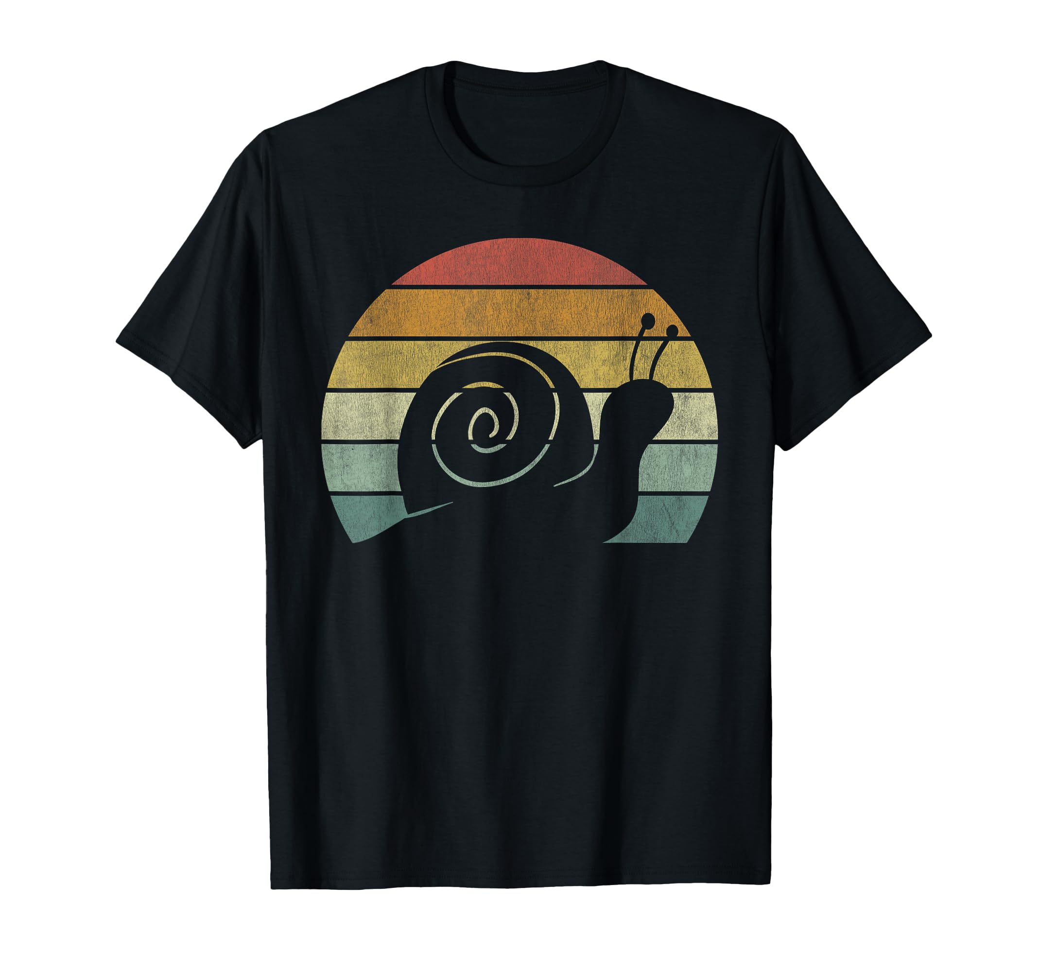 Sunset Snail Sluggish Funny Snail T-Shirt - Minimalist Print Unisex - T-Shirt, Sweatshirt, Hoodie