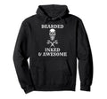 Bearded Inked Awesome Beard Tattoos Hoodie - Fun Novelty Design for Adults - T-Shirt, Sweatshirt, Hoodie