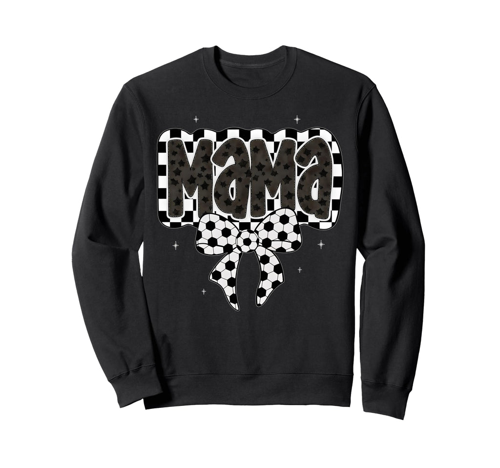 Soccer Mama Coquette Checkered Sweatshirt - Fun Novelty Design for Adults - T-Shirt, Sweatshirt, Hoodie