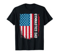 Funny Gymnastics Dad America Us Flag T-Shirt - Unique Graphic Unisex - T-Shirt, Sweatshirt, Hoodie