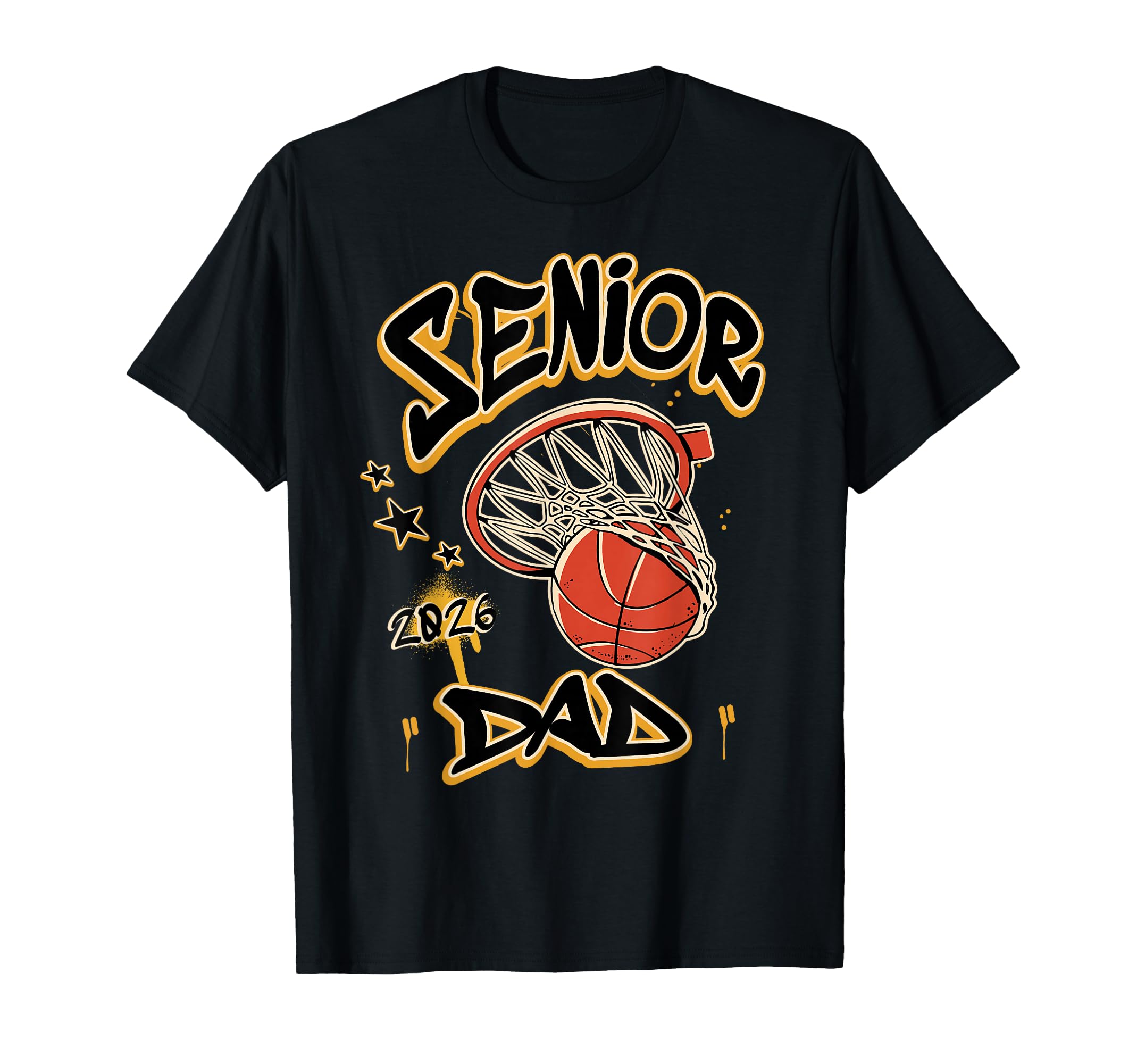 Proud Senior Basketball Dad 2026 T-Shirt - Fun Novelty Design Unisex - T-Shirt, Sweatshirt, Hoodie