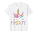 Daddy Unicorn Floral Birthday Family T-Shirt - Trendy Graphic Unisex - T-Shirt, Sweatshirt, Hoodie