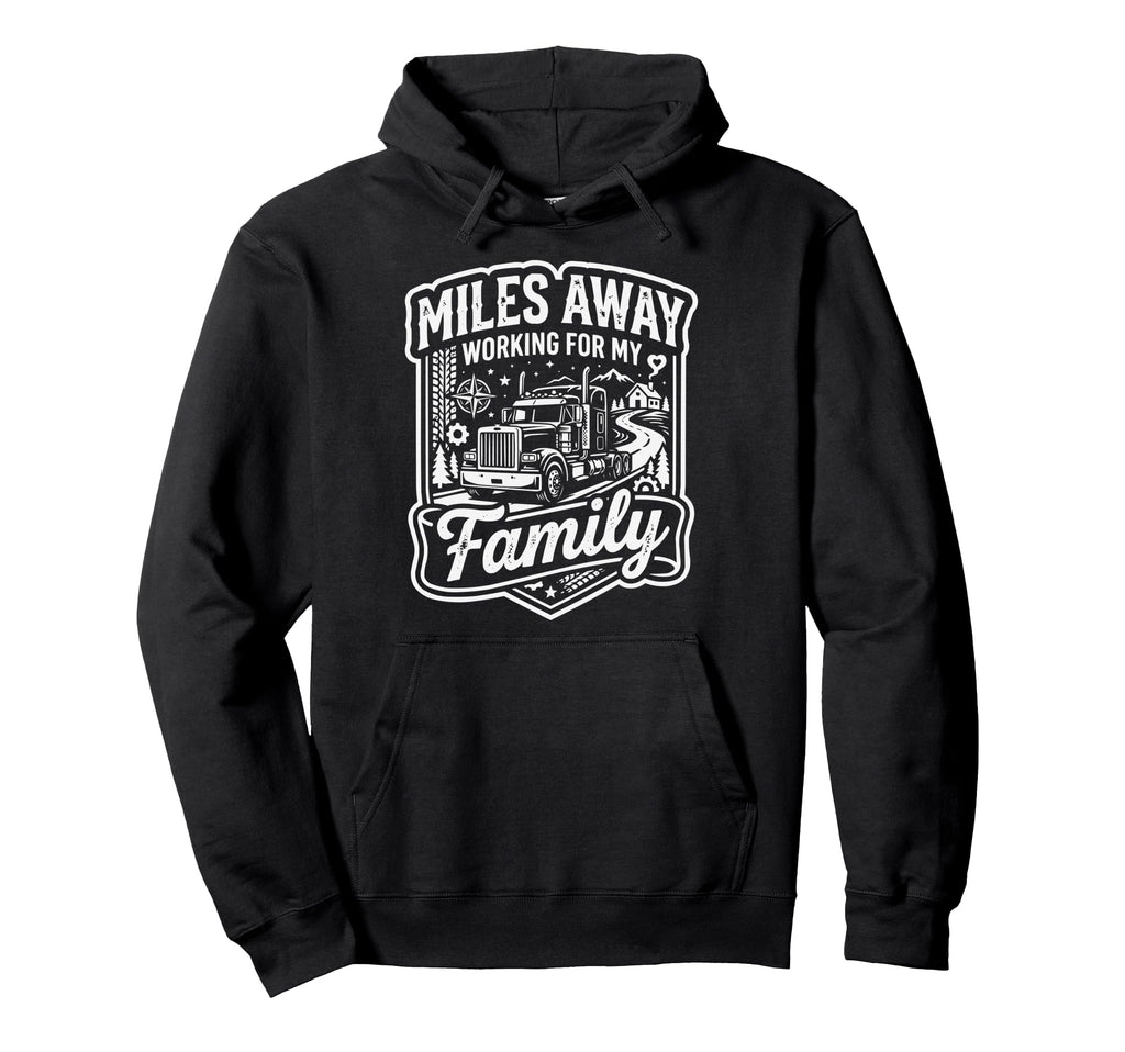 Truck Driver Dad Trucker Daddy Truck Hoodie - Graphic Print for Adults - T-Shirt, Sweatshirt, Hoodie