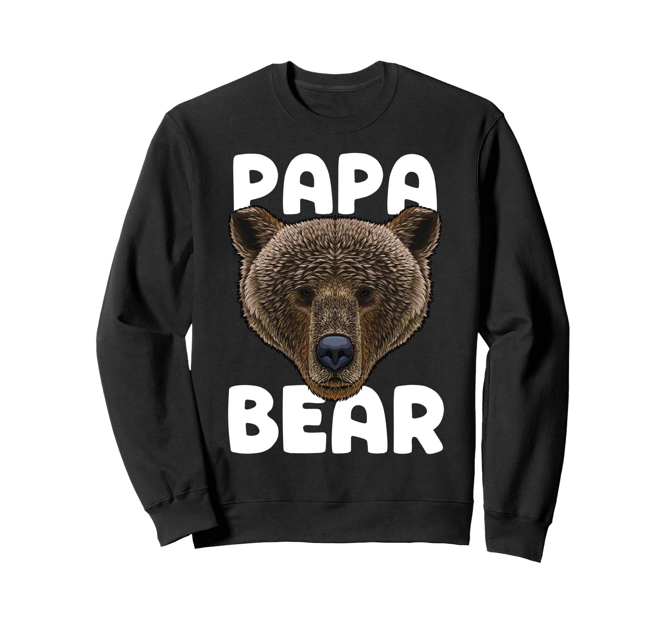 Papa Bear Grizzly Bear Fathers Day Sweatshirt - Trendy Graphic Men Women - T-Shirt, Sweatshirt, Hoodie