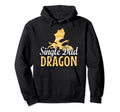 Single Dad Dragon Lover Fathers Day Hoodie - Aesthetic Graphic for Adults - T-Shirt, Sweatshirt, Hoodie