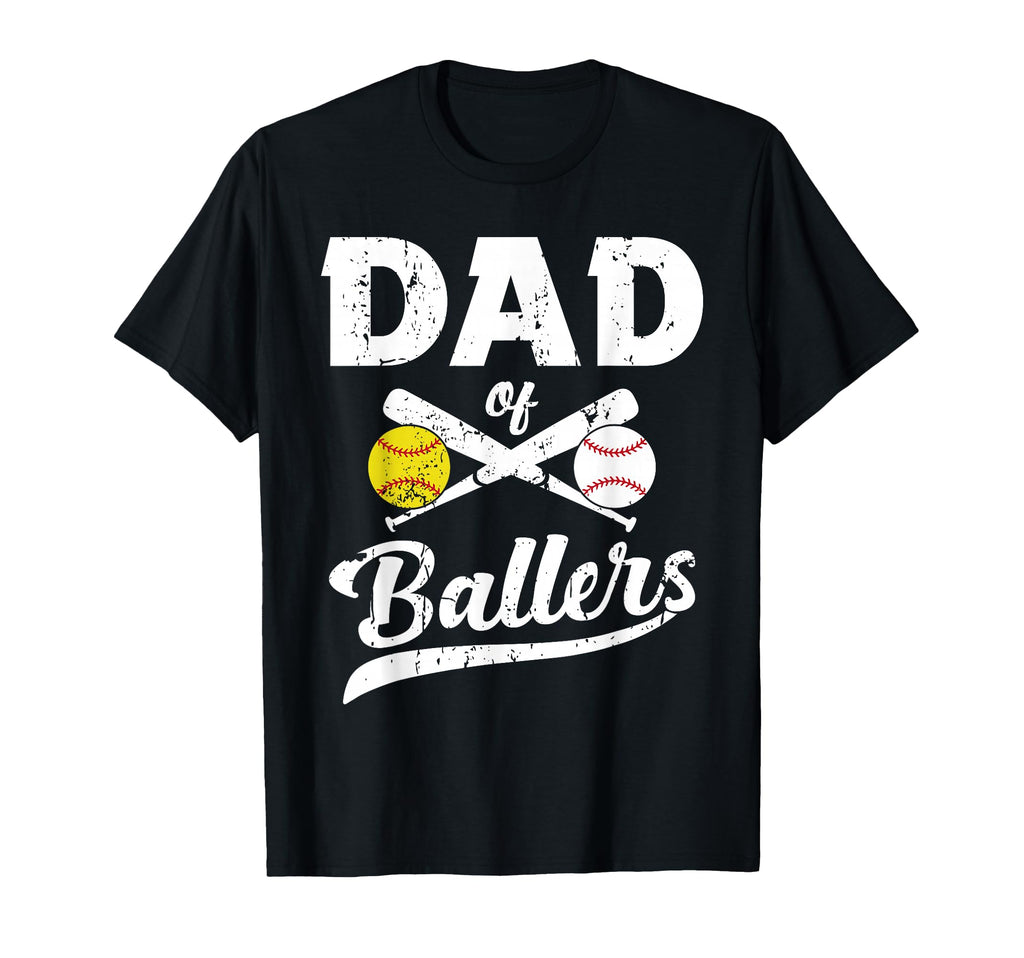 Dad Ballers Dad Baseball And Softball T-Shirt - Graphic Print for Adults - T-Shirt, Sweatshirt, Hoodie