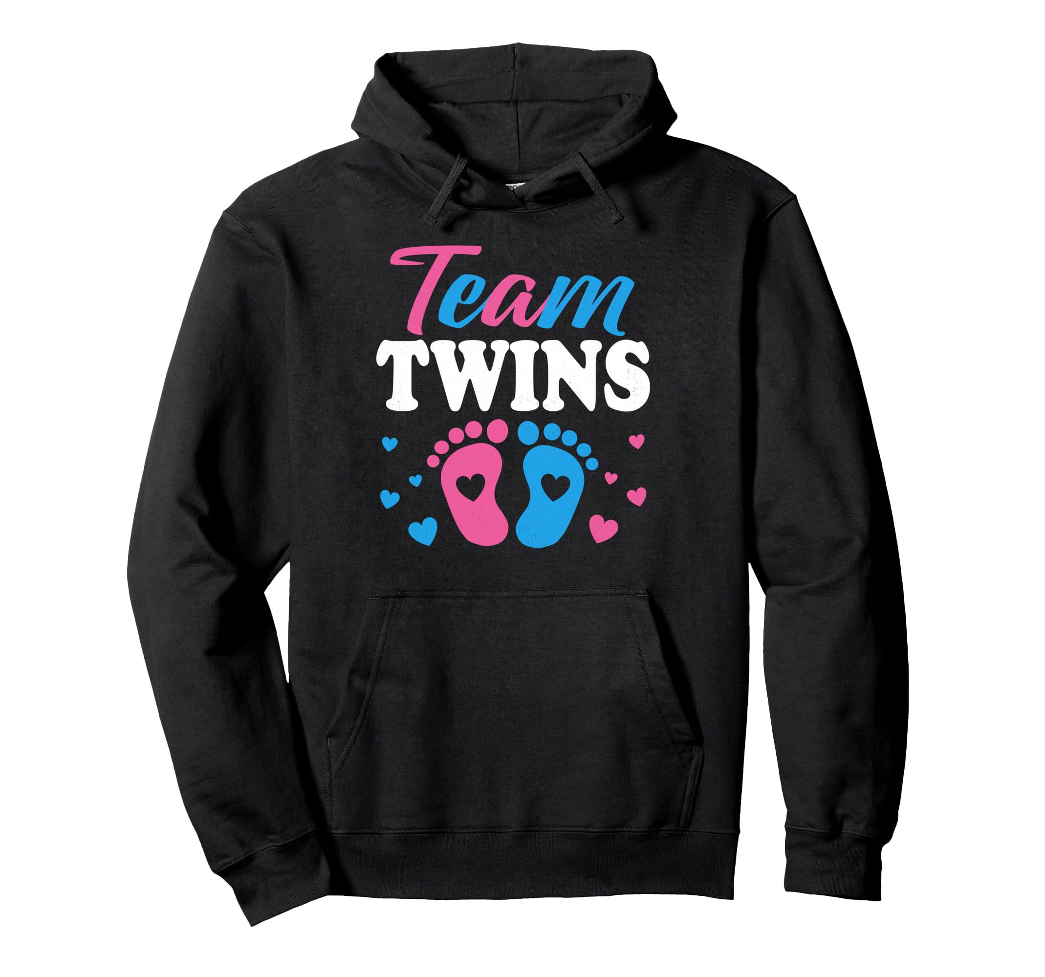 Team Twins Gender Reveal Twin Mom And Dad Hoodie - Minimalist Print Unisex - T-Shirt, Sweatshirt, Hoodie