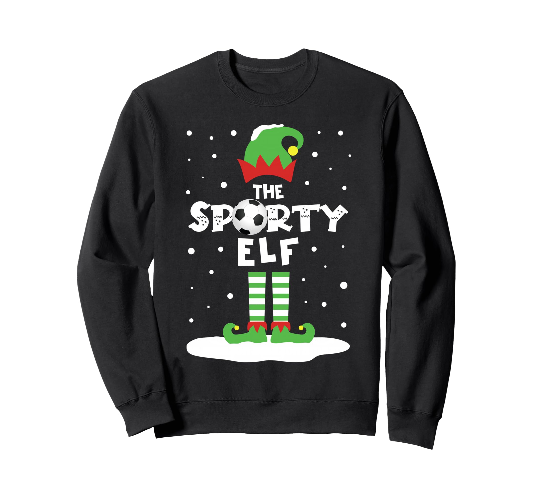 Snowy Soccer Elf Matching Family Sweatshirt - Streetwear Style for Adults - T-Shirt, Sweatshirt, Hoodie
