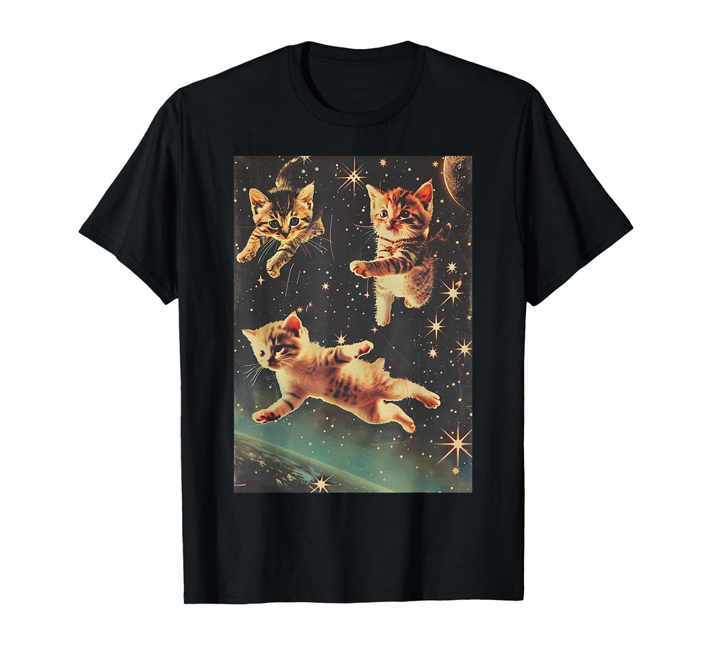 Funny Cat Kittens Space Art T-Shirt - Aesthetic Graphic Men Women - T-Shirt, Sweatshirt, Hoodie
