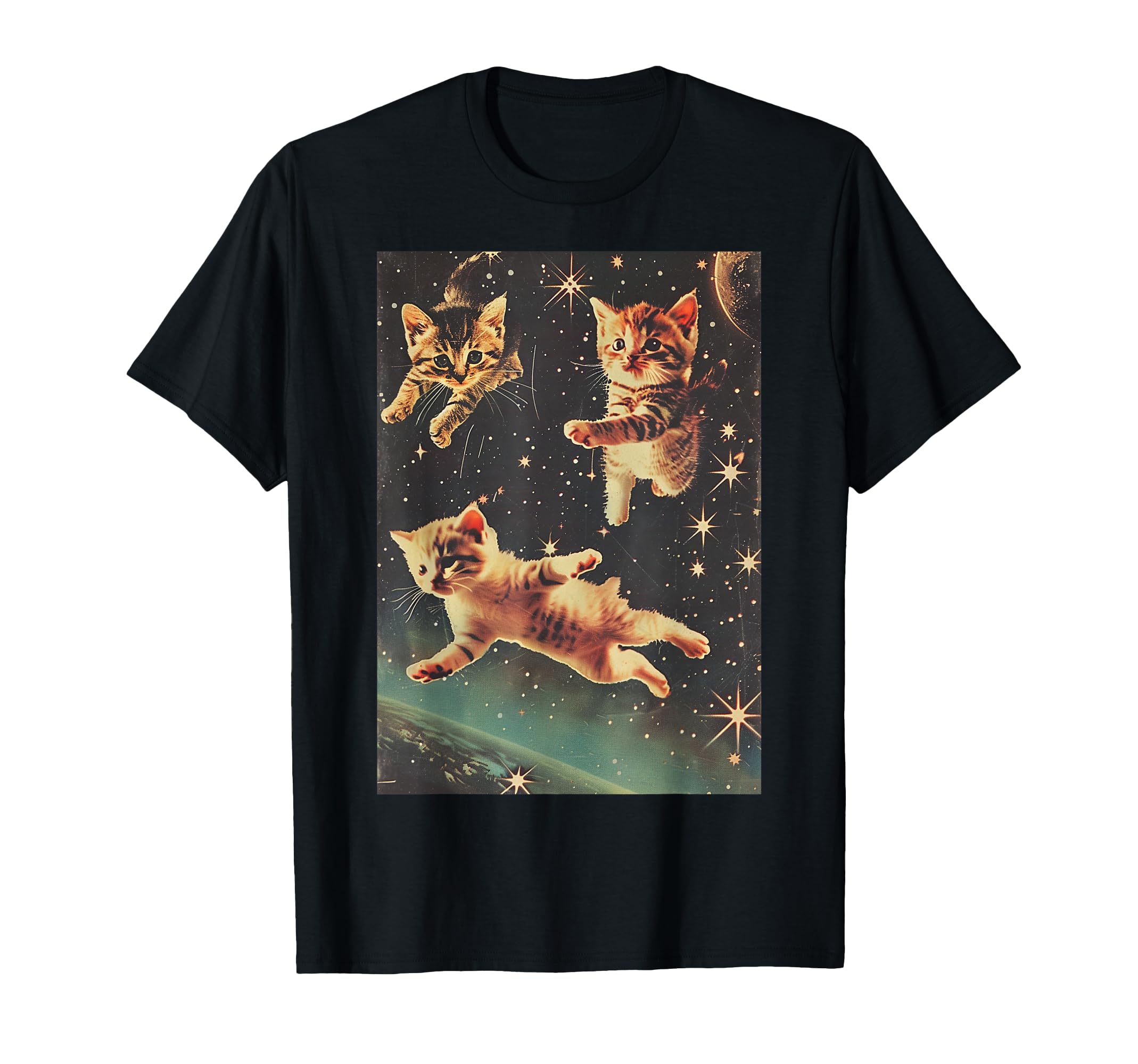 Funny Cat Kittens Space Art T-Shirt - Aesthetic Graphic Men Women - T-Shirt, Sweatshirt, Hoodie