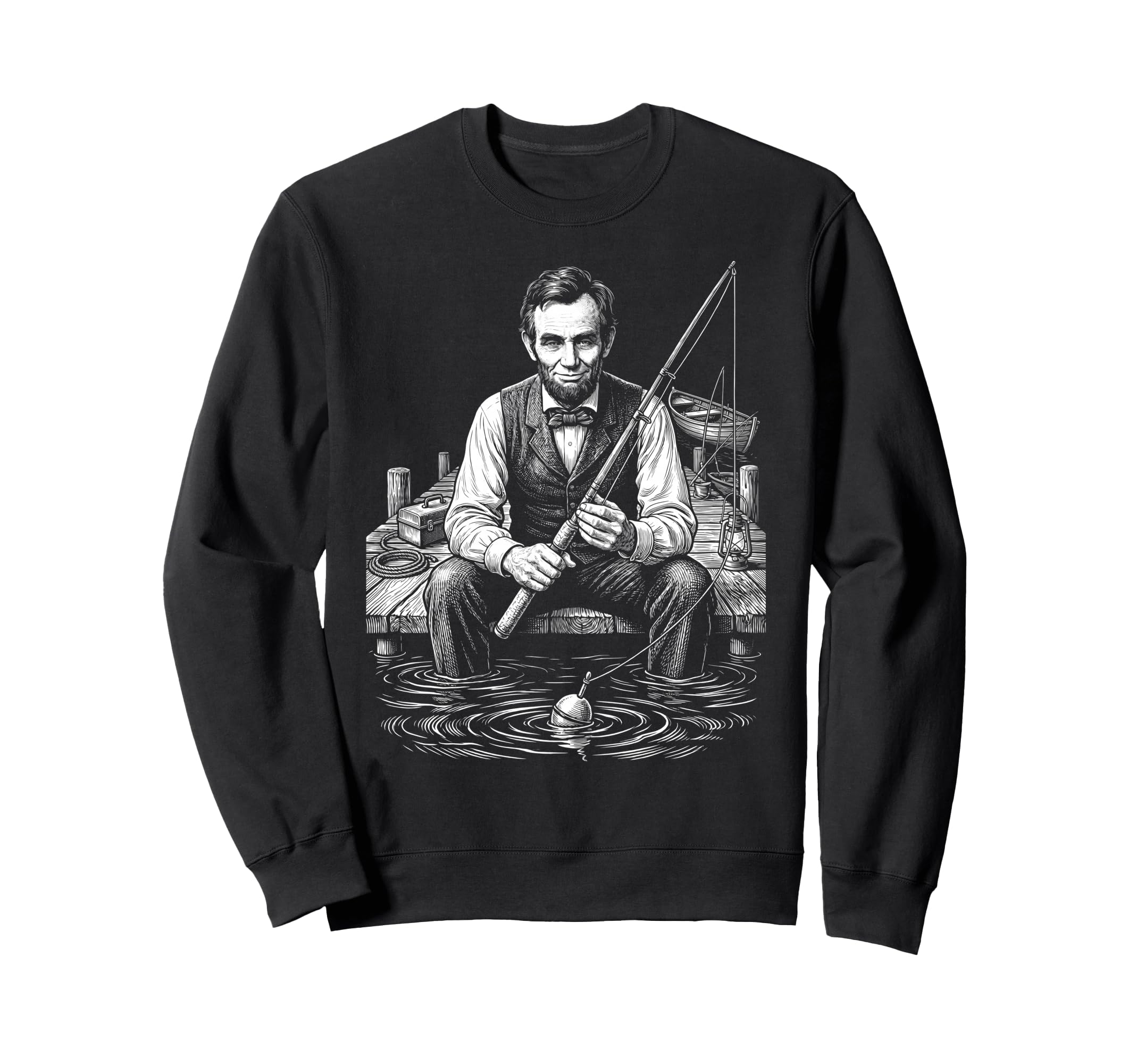 Abraham Lincoln President Lake Sweatshirt - Streetwear Style for Adults - T-Shirt, Sweatshirt, Hoodie