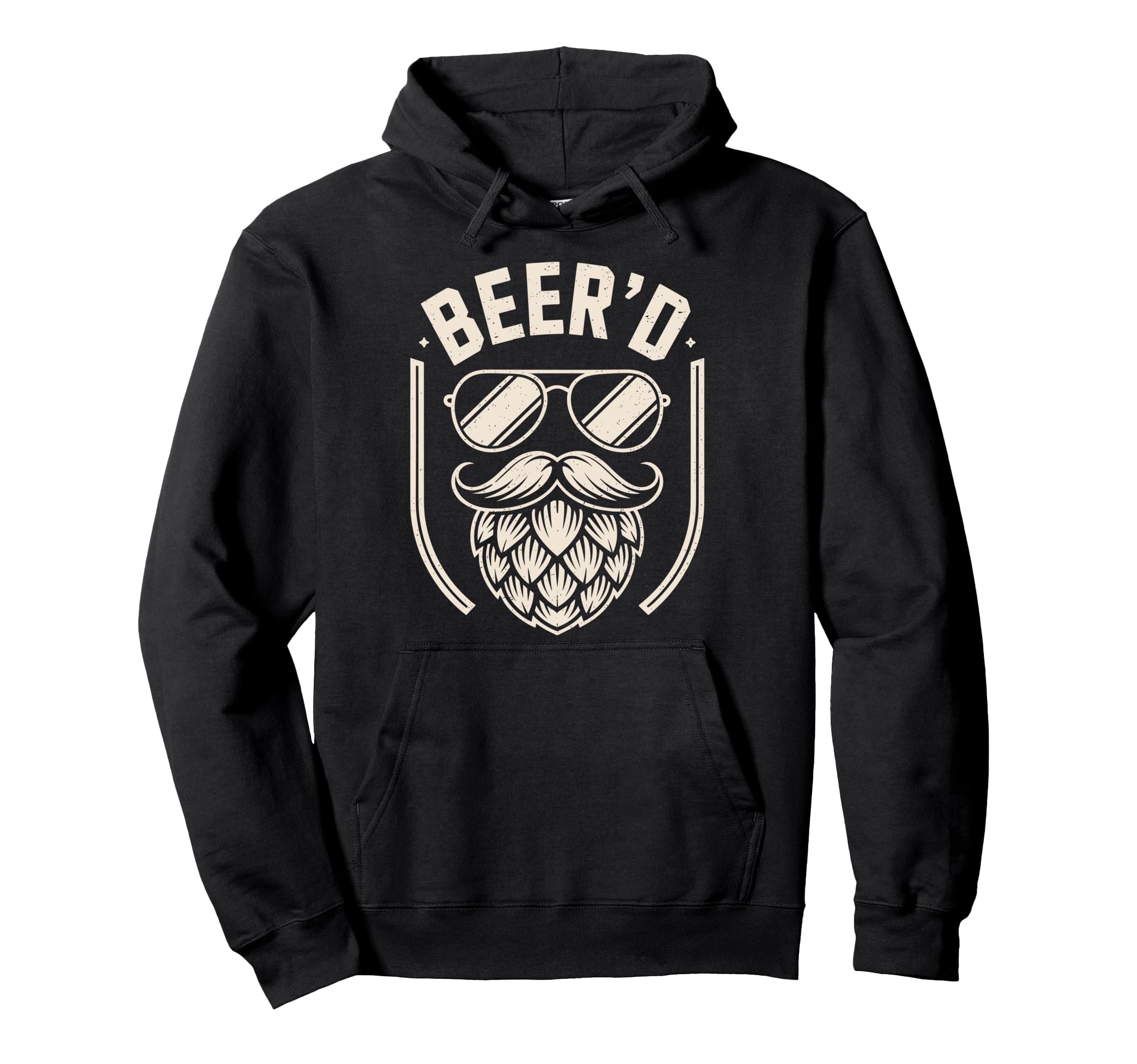 Beerd Hop Bearded Funny Craft Beer Hoodie - Novelty Apparel for Adults - T-Shirt, Sweatshirt, Hoodie