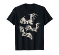 Three Bats Washed Gothic T-Shirt - Unique Graphic Men Women - T-Shirt, Sweatshirt, Hoodie