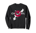 Okinawa Map And Flag Distressed Japan Sweatshirt - Unique Graphic Unisex - T-Shirt, Sweatshirt, Hoodie