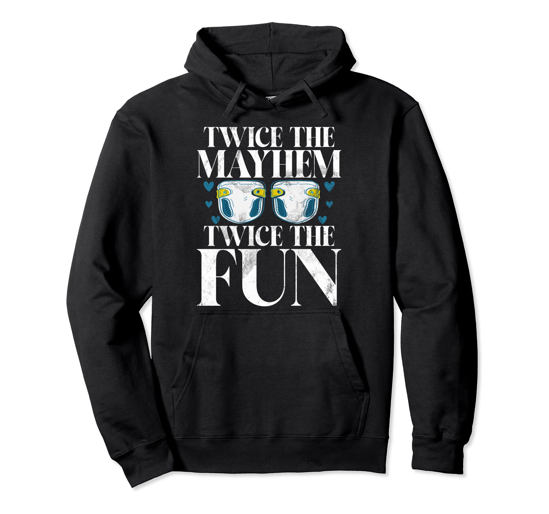 Twice Mayhem Twice Fun Twin Dad Hoodie - Unique Graphic Men Women - T-Shirt, Sweatshirt, Hoodie