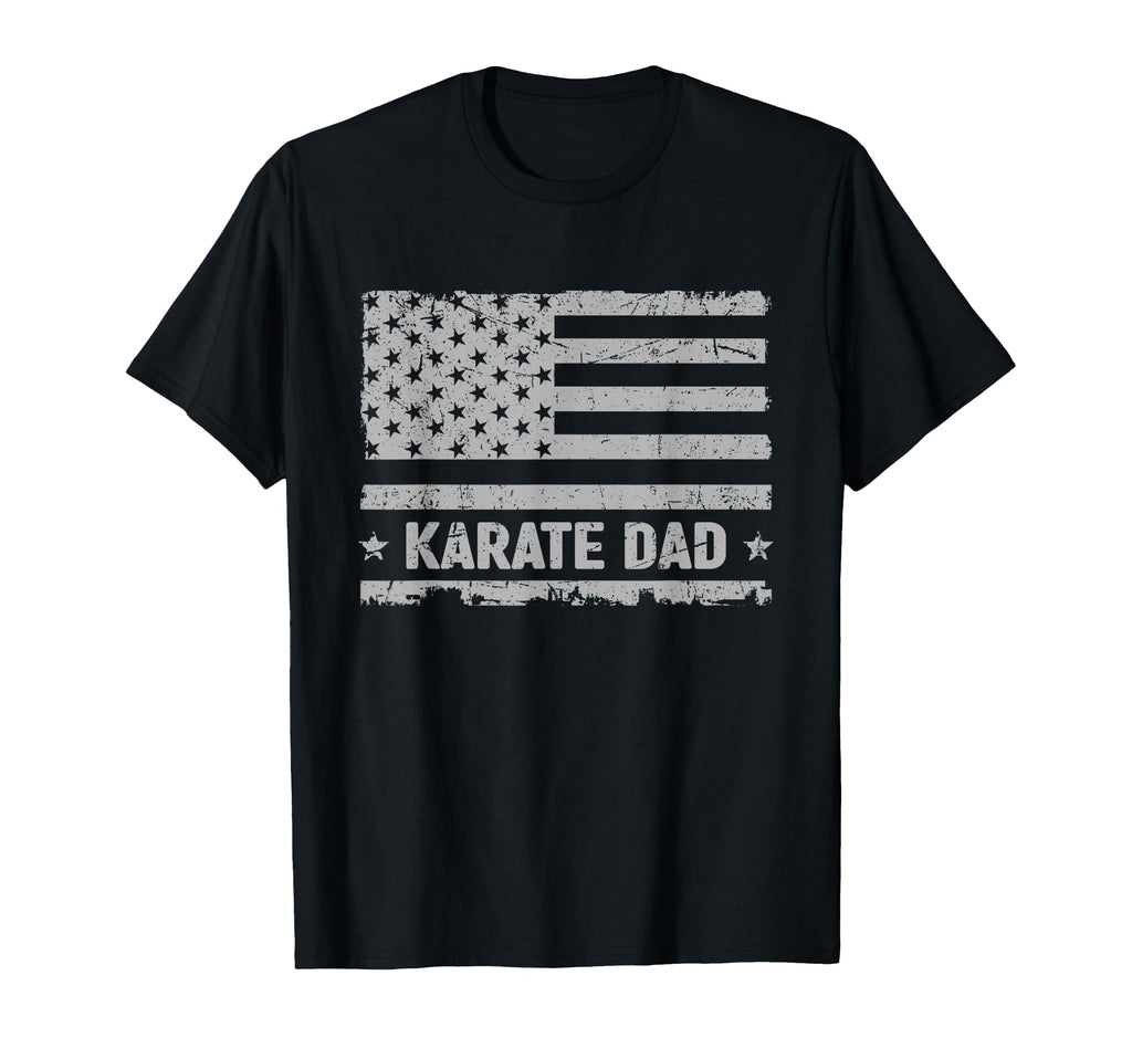 Karate Dad America Us Flag Patriot T-Shirt - Custom Art Print Men Women - T-Shirt, Sweatshirt, Hoodie