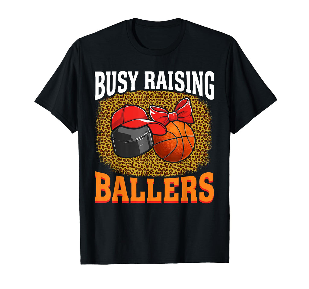 Busy Raising Ballers Hockey T-Shirt - Minimalist Print for Adults - T-Shirt, Sweatshirt, Hoodie