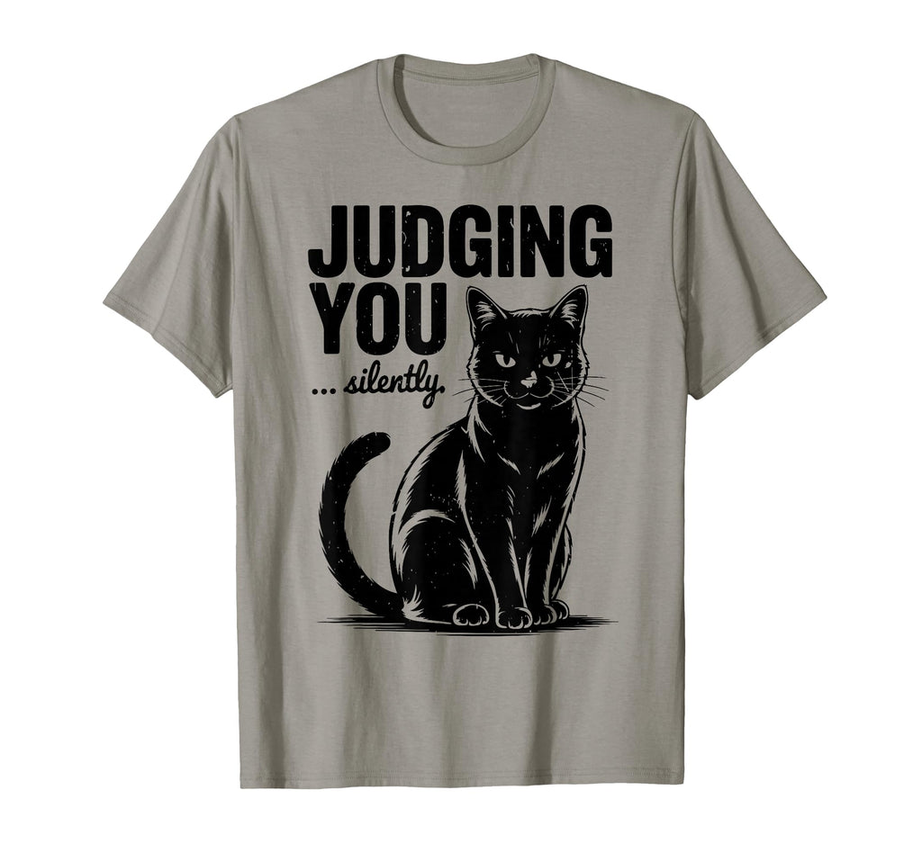 Im Judging You Silently Black Cat T-Shirt - Fun Novelty Design Men Women - T-Shirt, Sweatshirt, Hoodie