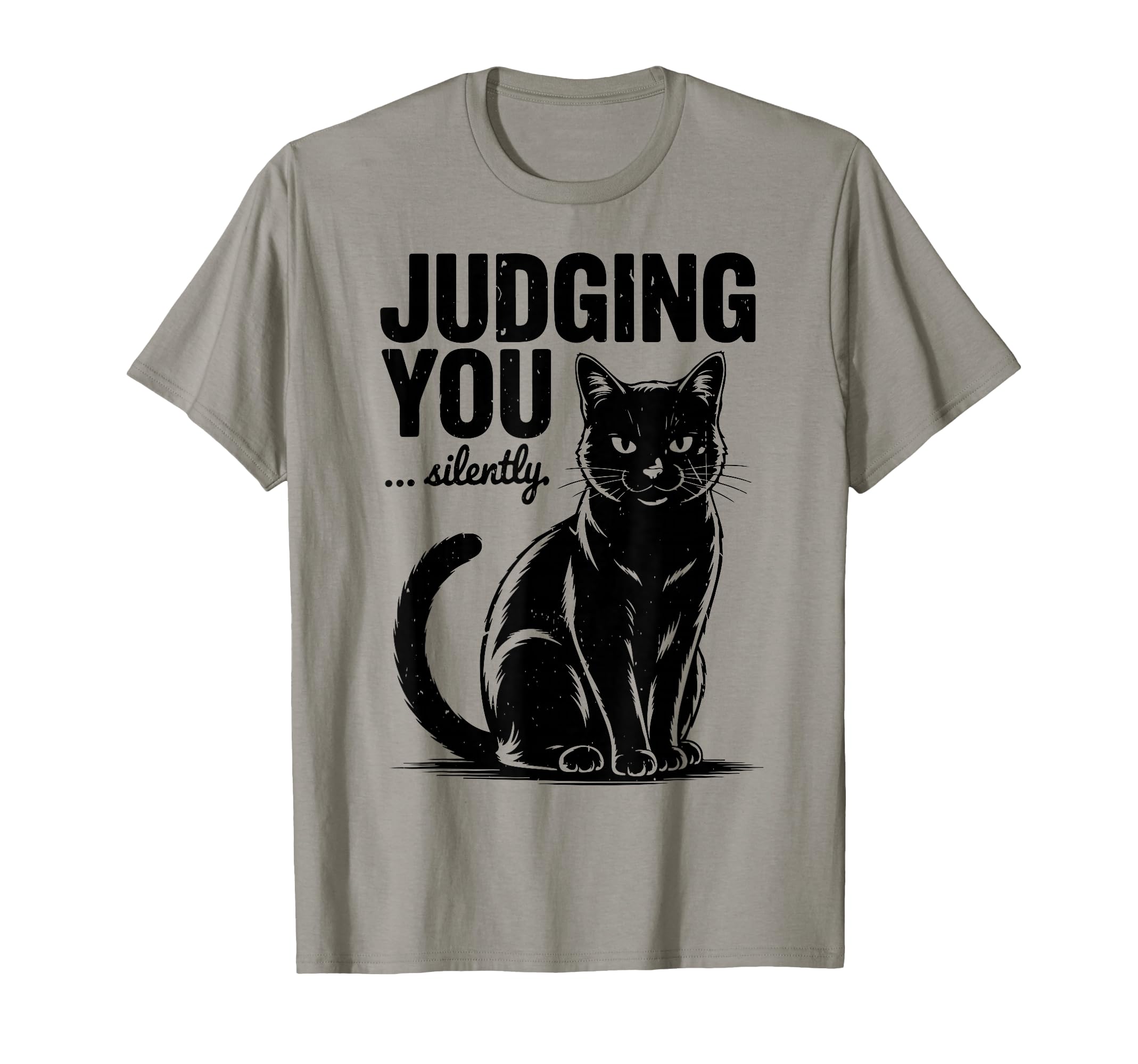 Im Judging You Silently Black Cat T-Shirt - Fun Novelty Design Men Women - T-Shirt, Sweatshirt, Hoodie