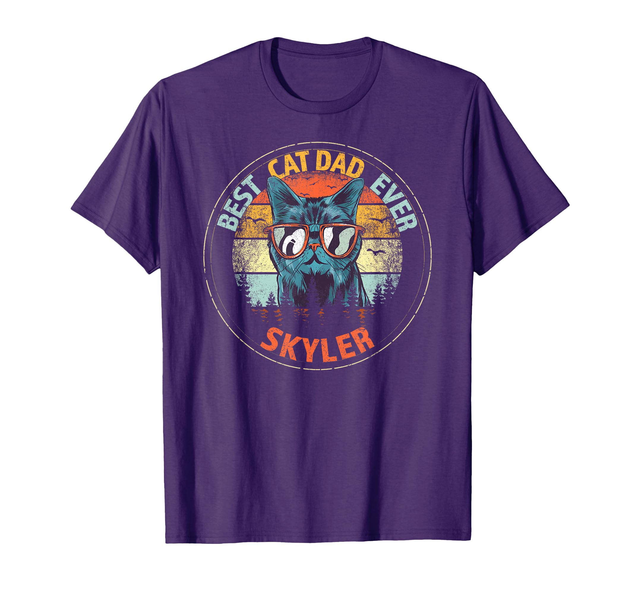 Skyler Best Cat Dad Ever Funny T-Shirt - Casual Everyday Wear for Adults - T-Shirt, Sweatshirt, Hoodie