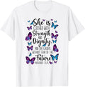 Christian Bible Verse Quote Butterfly Proverbs 31:25 - Adult & Kids T-Shirts, Sweatshirts & Hoodies apparel design preview 1