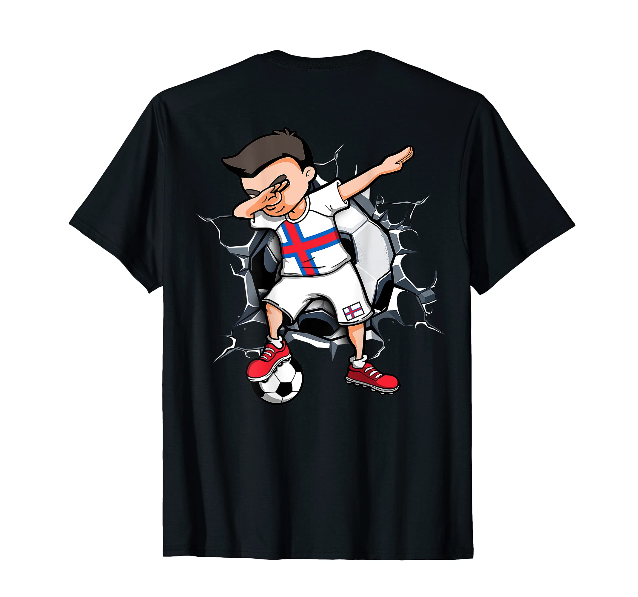 Dabbing Soccer Faroe Islands Football T-Shirt - Minimalist Print Unisex - T-Shirt, Sweatshirt, Hoodie