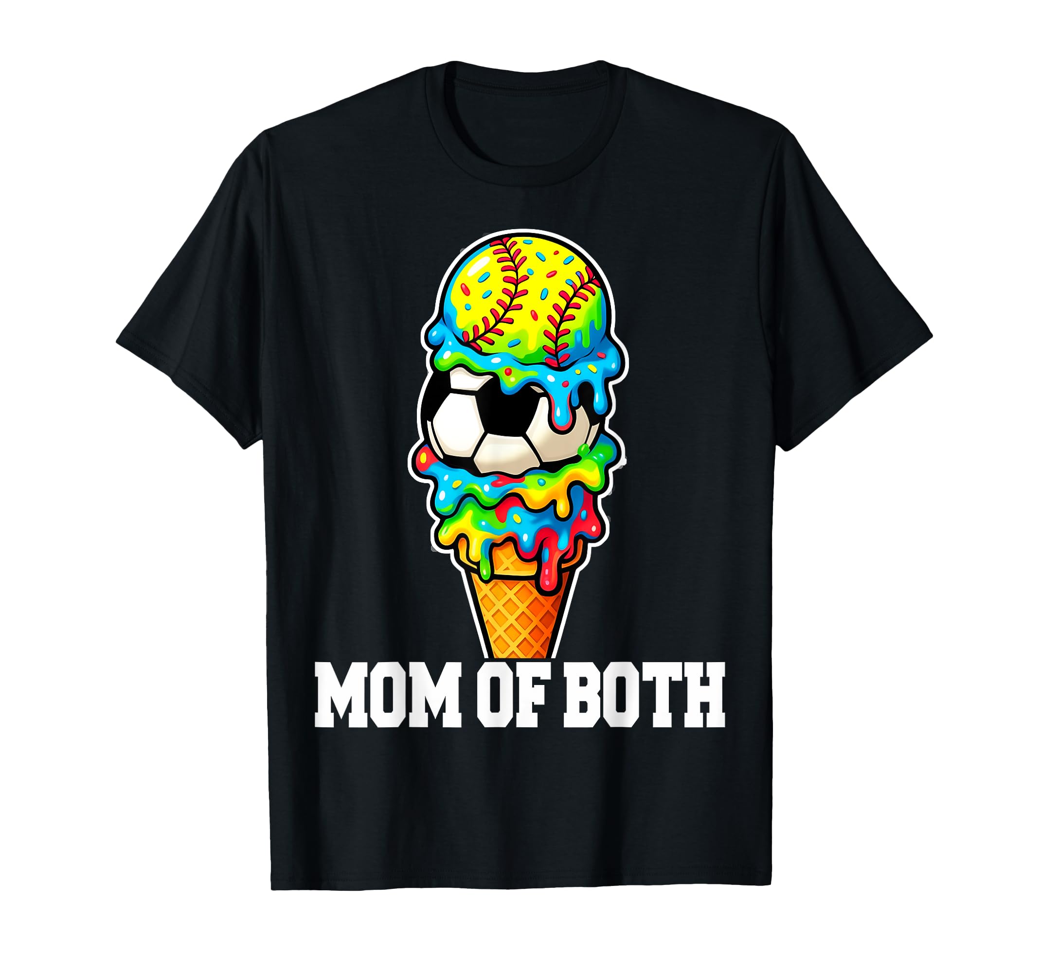 Softball Soccer Mom Ice Cream T-Shirt - Casual Everyday Wear Men Women - T-Shirt, Sweatshirt, Hoodie