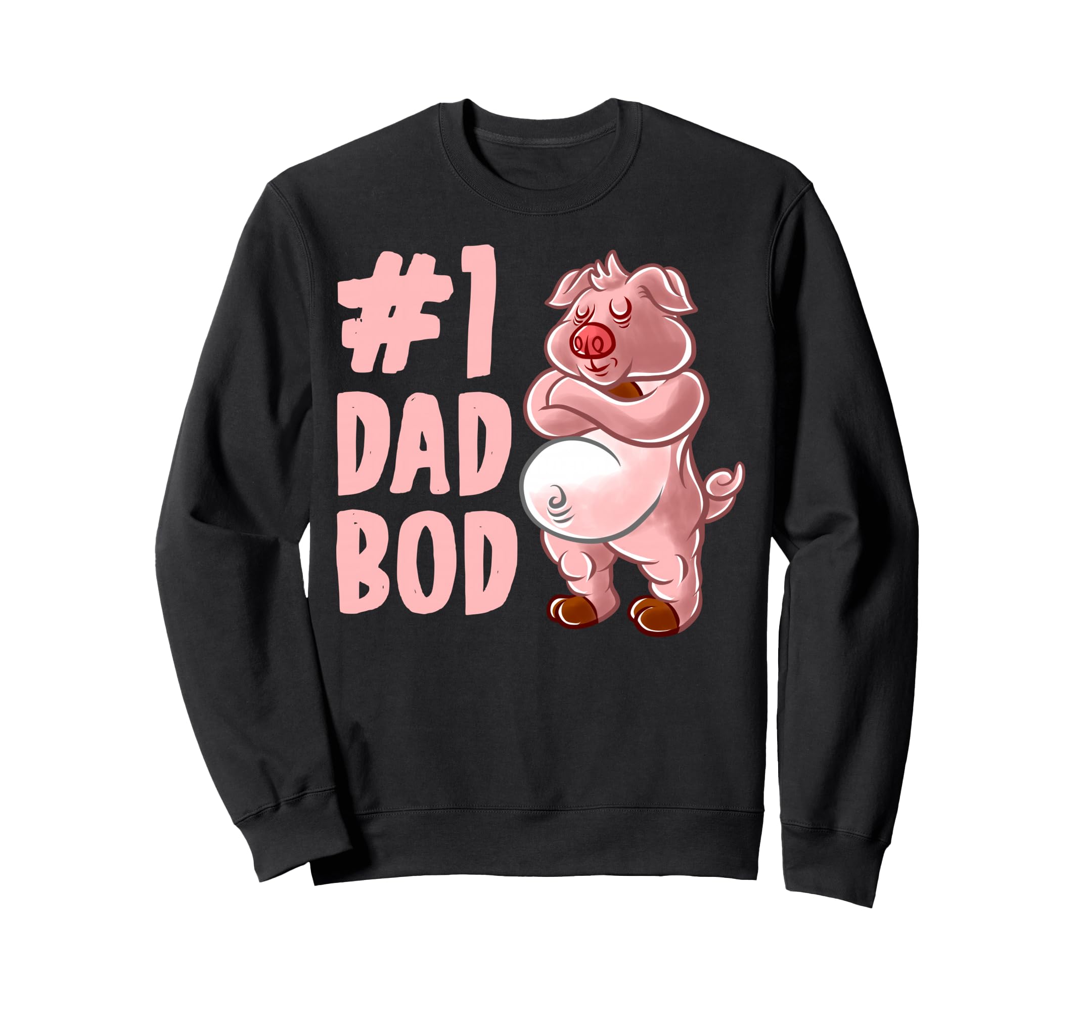 Pig Dad Best Dad Bod Daddy Pigs Sweatshirt - Custom Art Print for Adults - T-Shirt, Sweatshirt, Hoodie