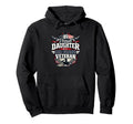 Proud Daughter Veteran Dad Family Hoodie - Minimalist Print Unisex - T-Shirt, Sweatshirt, Hoodie
