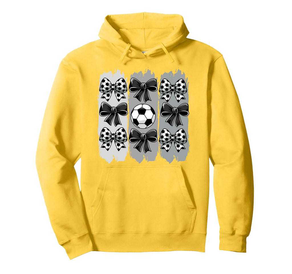 Soccer Coquette Bow Soccer Ball Soccer Hoodie - Novelty Apparel Unisex - T-Shirt, Sweatshirt, Hoodie