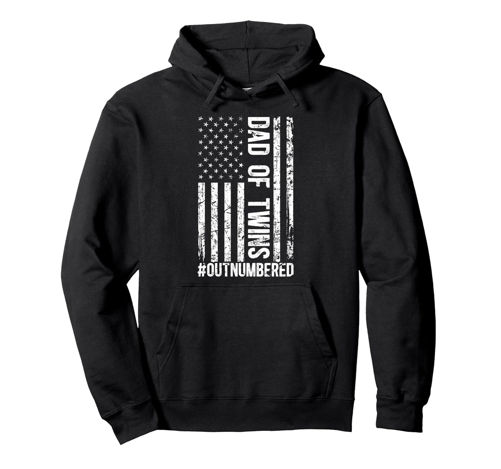 Twin Dad Twins Outnumbered Twin Hoodie - Casual Everyday Wear Unisex - T-Shirt, Sweatshirt, Hoodie