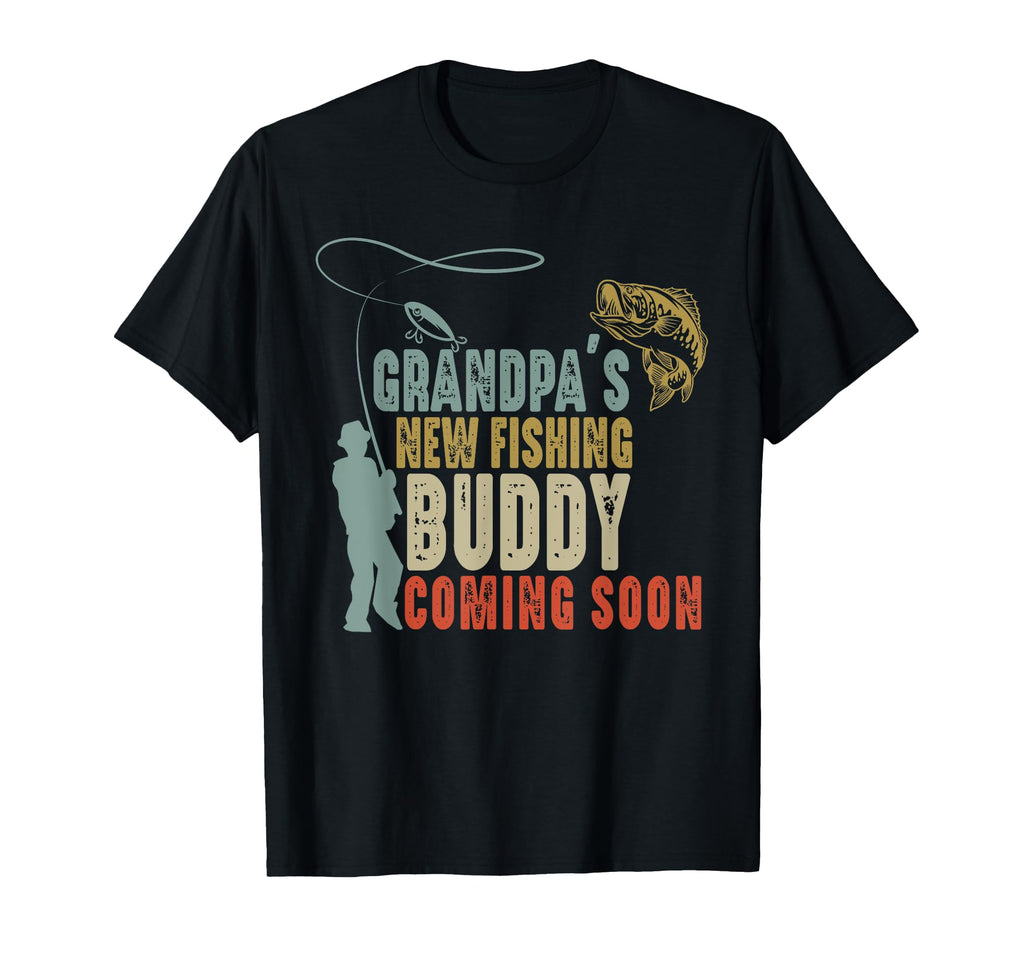 Grandpas New Fishing Buddy Arrives Soon T-Shirt - Custom Art Print Unisex - T-Shirt, Sweatshirt, Hoodie