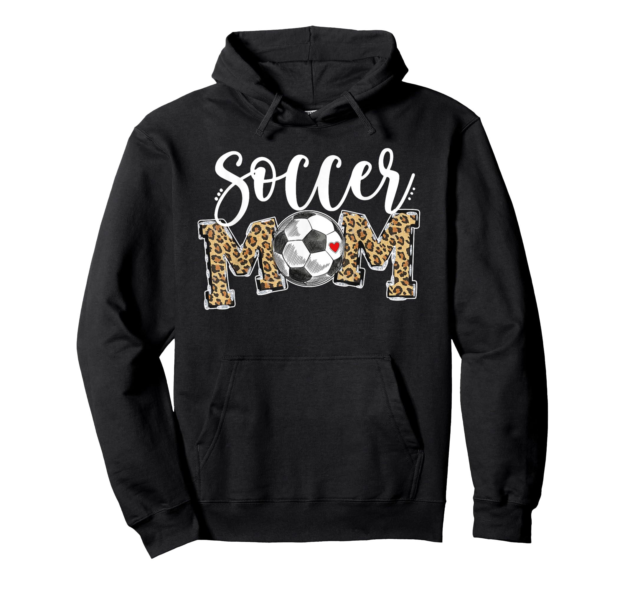 Soccer Mom Leopard Soccer Mama Mom Hoodie - Minimalist Print Men Women - T-Shirt, Sweatshirt, Hoodie