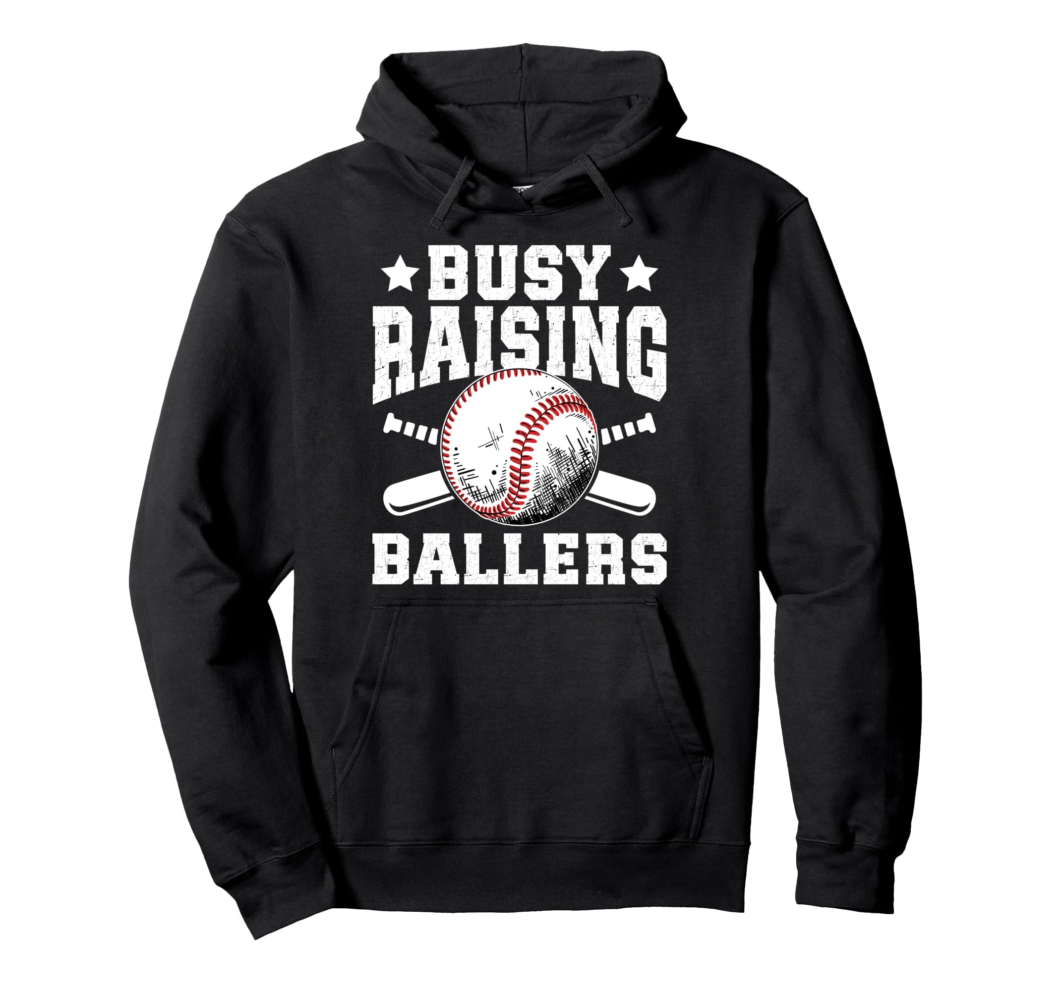 Busy Raising Ballers Baseball Dad Hoodie - Casual Everyday Wear for Adults - T-Shirt, Sweatshirt, Hoodie