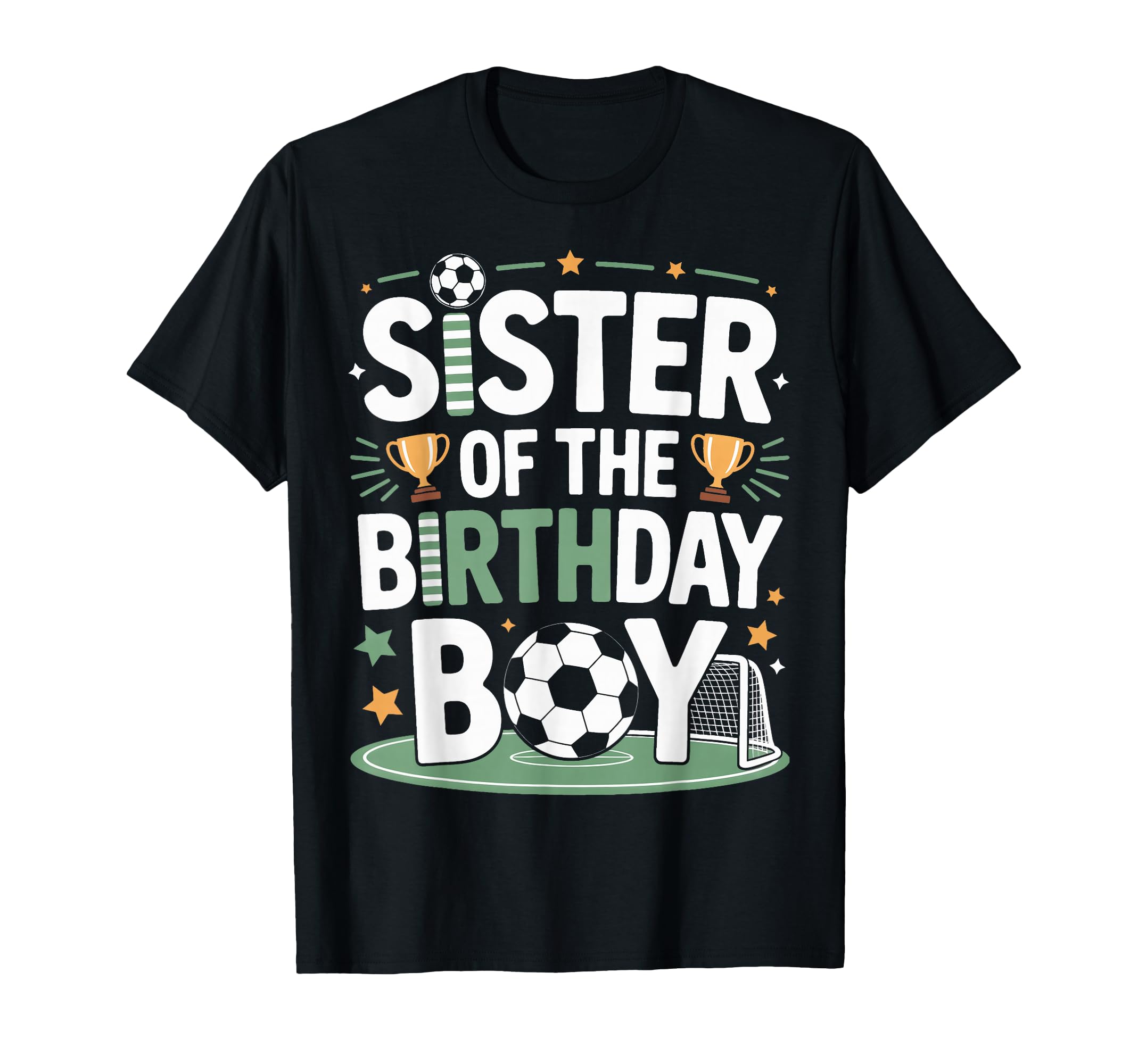 Sister Birthday Soccer Siblings T-Shirt - Custom Art Print for Adults - T-Shirt, Sweatshirt, Hoodie