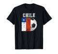 Chile Flag Soccer Futbol Football T-Shirt - Unique Graphic Men Women - T-Shirt, Sweatshirt, Hoodie