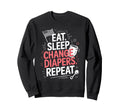 Eat Sleep Repeat Proud New Dad Usa Sweatshirt - Novelty Apparel Men Women - T-Shirt, Sweatshirt, Hoodie