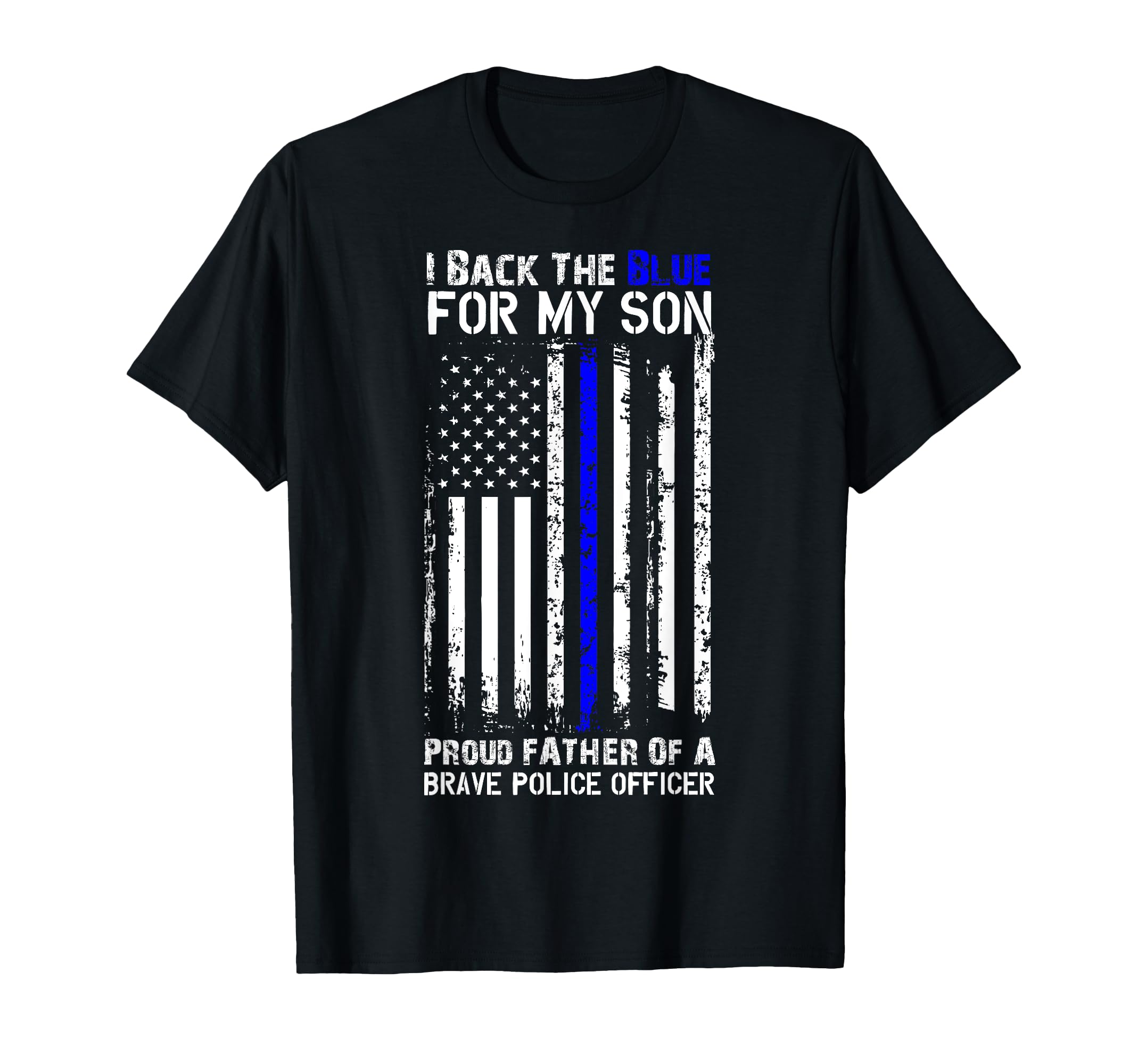 Police Flag I Back Blue My Son Proud T-Shirt - Aesthetic Graphic Unisex - T-Shirt, Sweatshirt, Hoodie