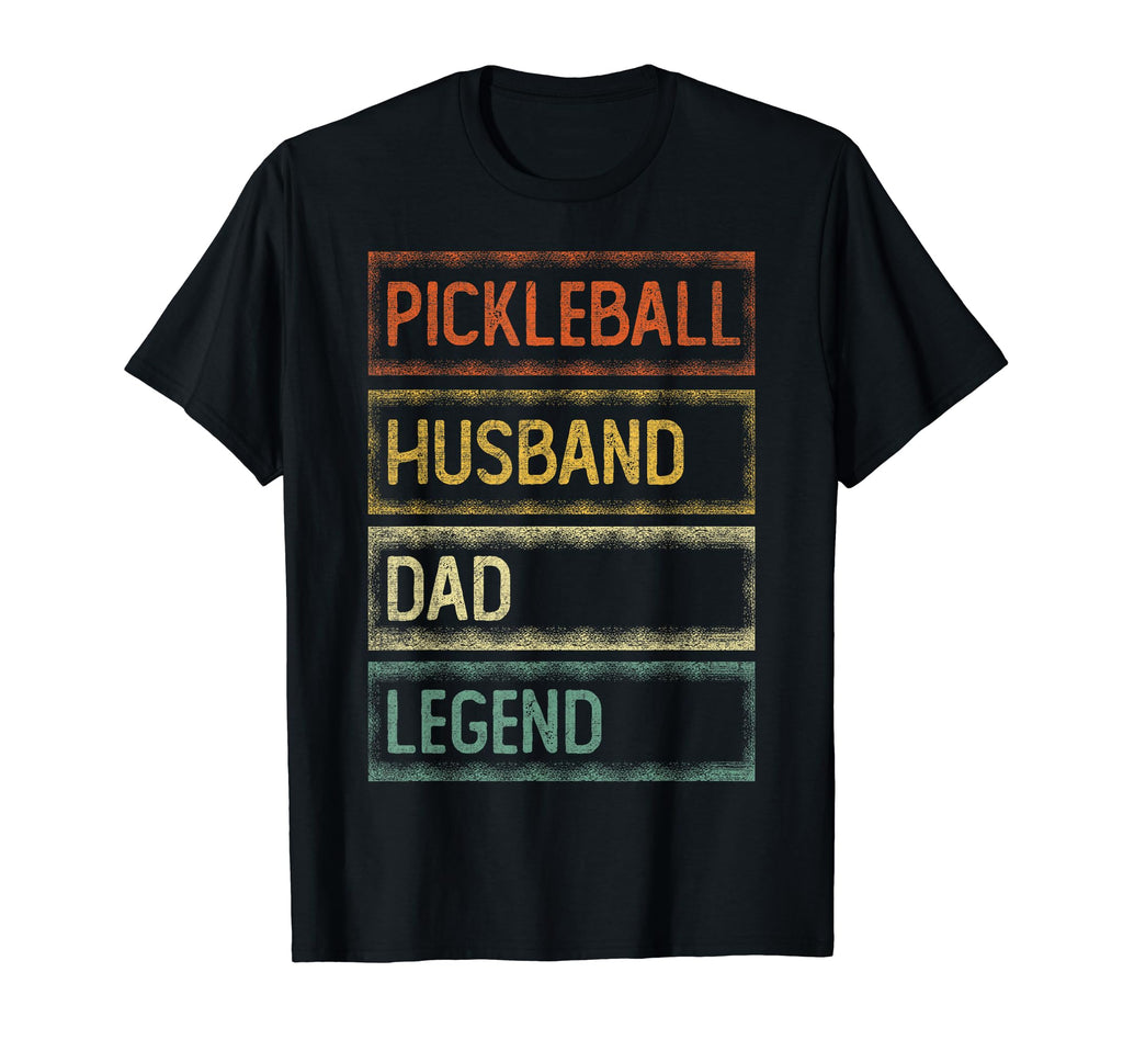 Distressed Pickleball Husband Dad T-Shirt - Custom Art Print for Adults - T-Shirt, Sweatshirt, Hoodie