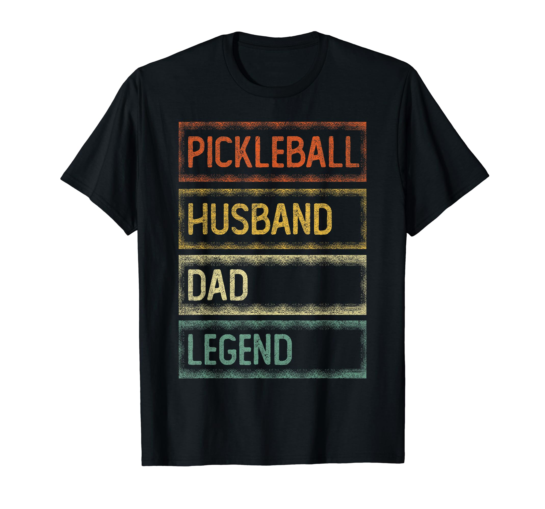 Distressed Pickleball Husband Dad T-Shirt - Custom Art Print for Adults - T-Shirt, Sweatshirt, Hoodie
