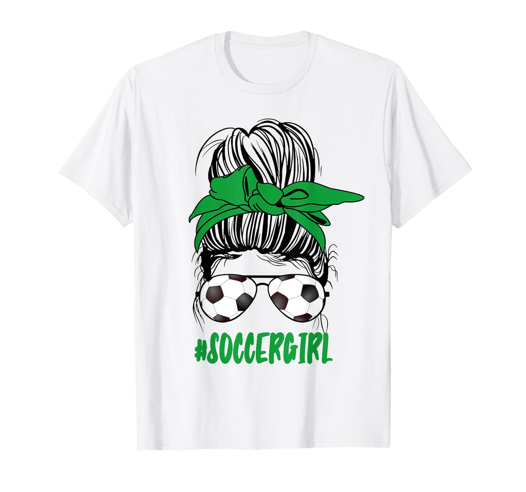 Messy Bun Soccer Glasses Game Mothers Day T-Shirt - Streetwear Style Unisex - T-Shirt, Sweatshirt, Hoodie