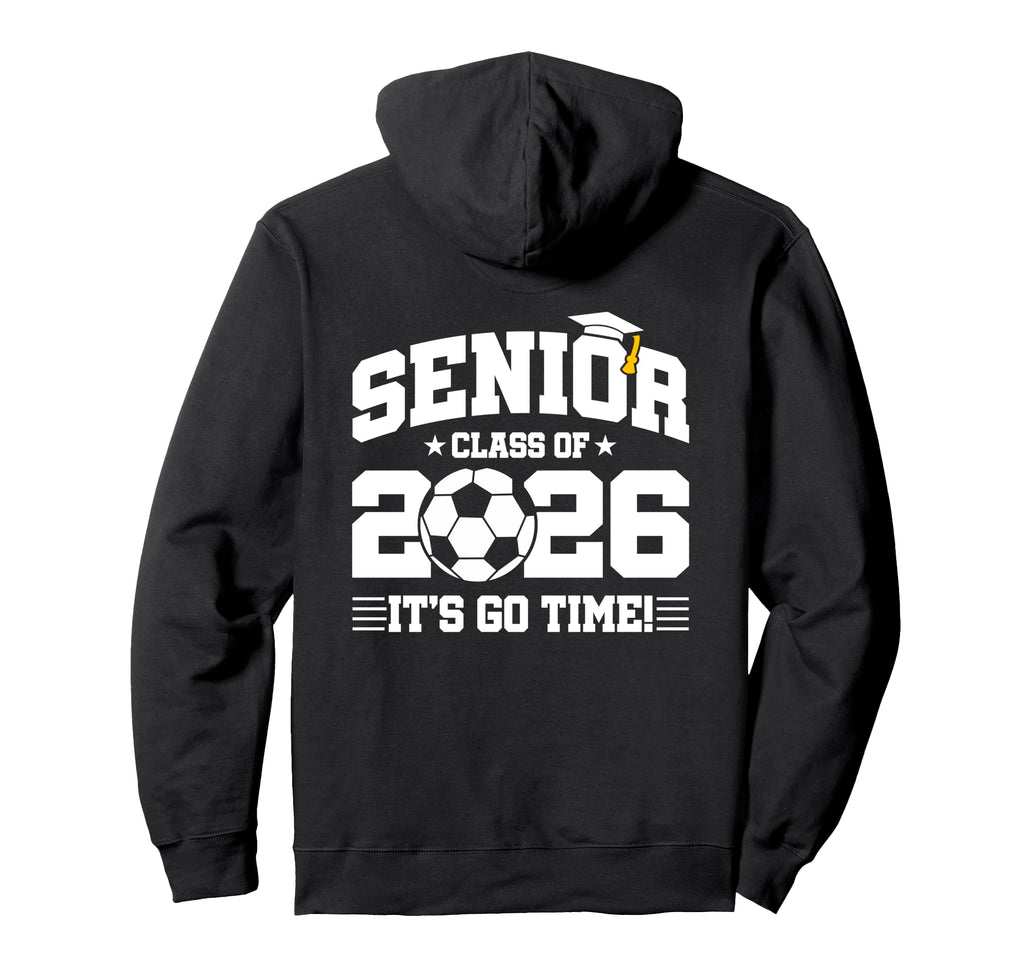 Class 2026 Senior Year Soccer Player Hoodie - Custom Art Print for Adults - T-Shirt, Sweatshirt, Hoodie