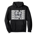 Soccer Aunt Soccer Auntie Coquette Bow Hoodie - Trendy Graphic Men Women - T-Shirt, Sweatshirt, Hoodie