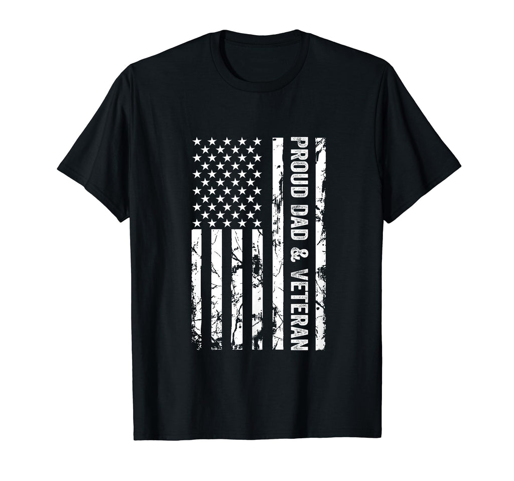 Proud Dad And Veteran Usa American T-Shirt - Streetwear Style Men Women - T-Shirt, Sweatshirt, Hoodie