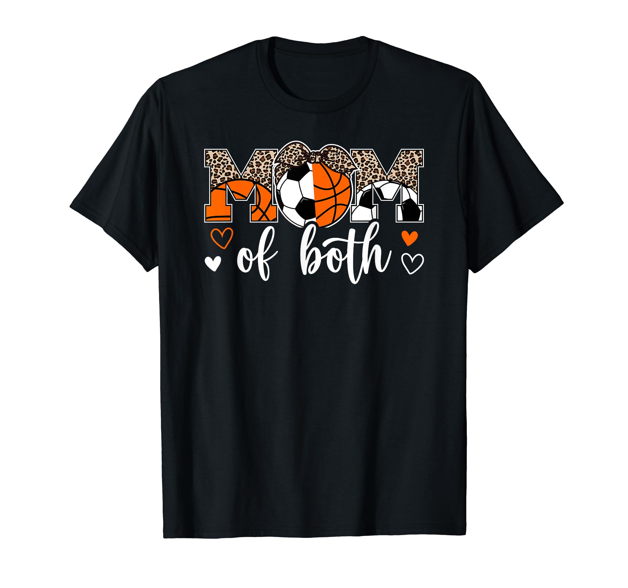 Mom Both Leopard Basketball T-Shirt - Casual Everyday Wear Men Women - T-Shirt, Sweatshirt, Hoodie