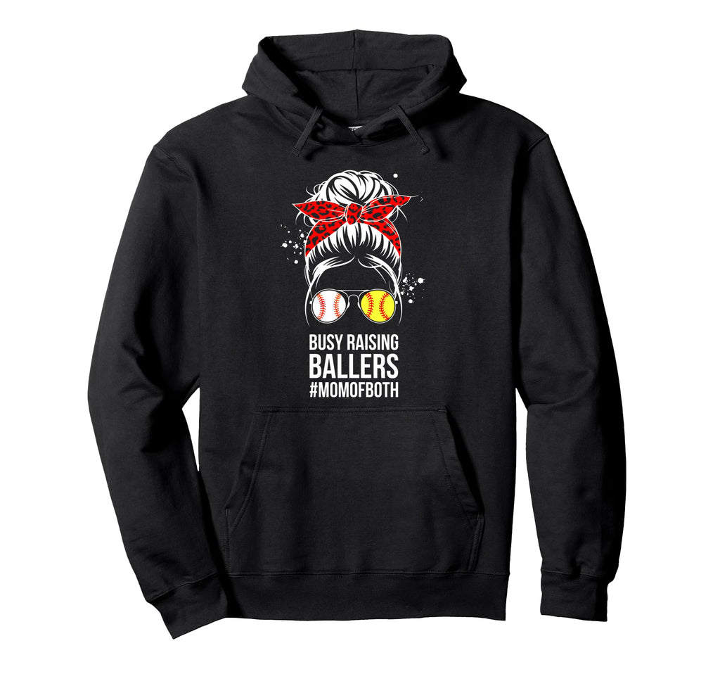 Busy Raising Ballers Softball Baseball Hoodie - Unique Graphic for Adults - T-Shirt, Sweatshirt, Hoodie