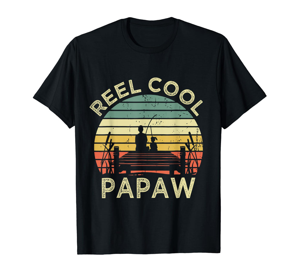 Reel Papaw Fishing Funny Fathers Day T-Shirt - Minimalist Print for Adults - T-Shirt, Sweatshirt, Hoodie