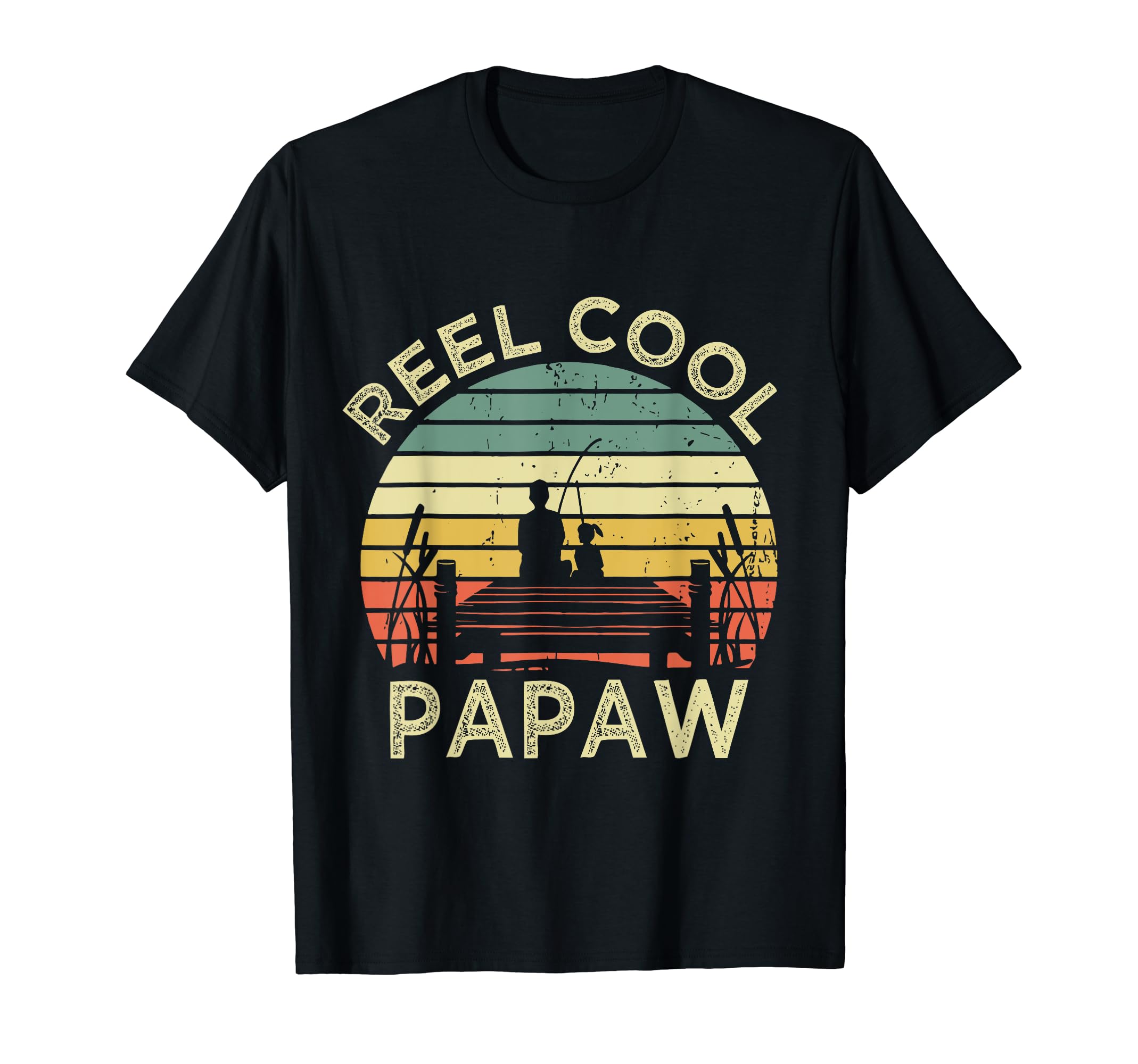 Reel Papaw Fishing Funny Fathers Day T-Shirt - Minimalist Print for Adults - T-Shirt, Sweatshirt, Hoodie
